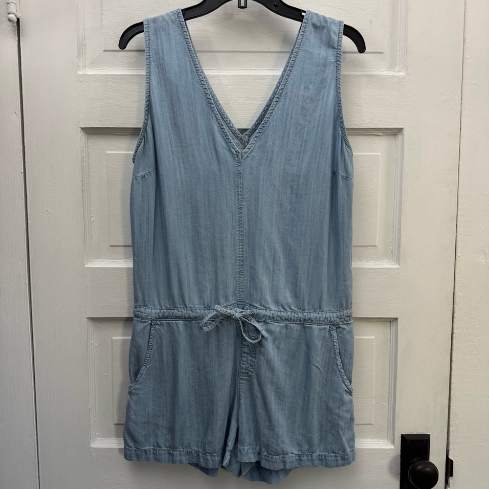 Mavi Jeans Lyocell Chambray Romper Medium